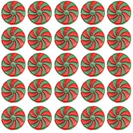 NAUZE 40 Pieces Christmas Candies Décor Christmas Swirl Candy Ornament Lollipop Ornament Red Green Xmas Tree Candy Hanging Ornament (40)