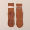Susani Non-Slip Pilates & Yoga Toe Socks, Brown Men's Pilates Socks Brown 2ea