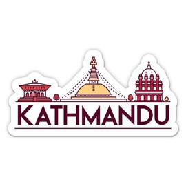 Squiddy Kathmandu Nepal - Vinyl Sticker Decal for Phone, Laptop, Water Bottle (3" Wide)