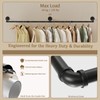 RSFMAS Wall Mounted Clothes Rack, Industrial Pipe Clothing Rack 60