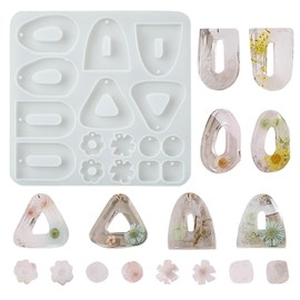 UR URLIFEHALL 5 Pcs DIY Geometrical Earrings Molds - Geometrical Epoxy & Resin Dangle Molds for Jewelry Making