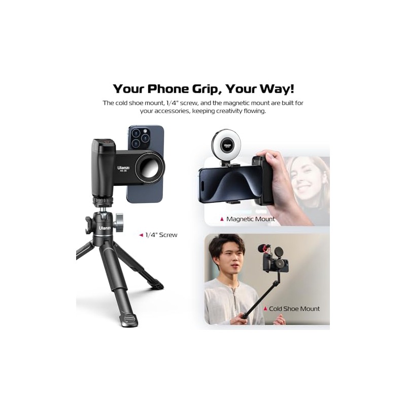 ULANZI MT-44B Trípode para Celular,configuración de Doble cámara,150cm