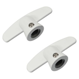 3/8" Casement Window Crank for Pella/Andersen Casement Window, Special Butterfly Wing Nut T-Handle - White(2 Pack)