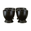 Premier Housewares Text Egg Cups - Black, Set of 4
