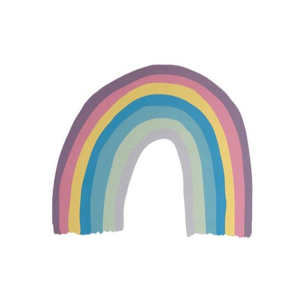 100 Percent Heart Wall Decal - Large Rainbows - Lolly Mix