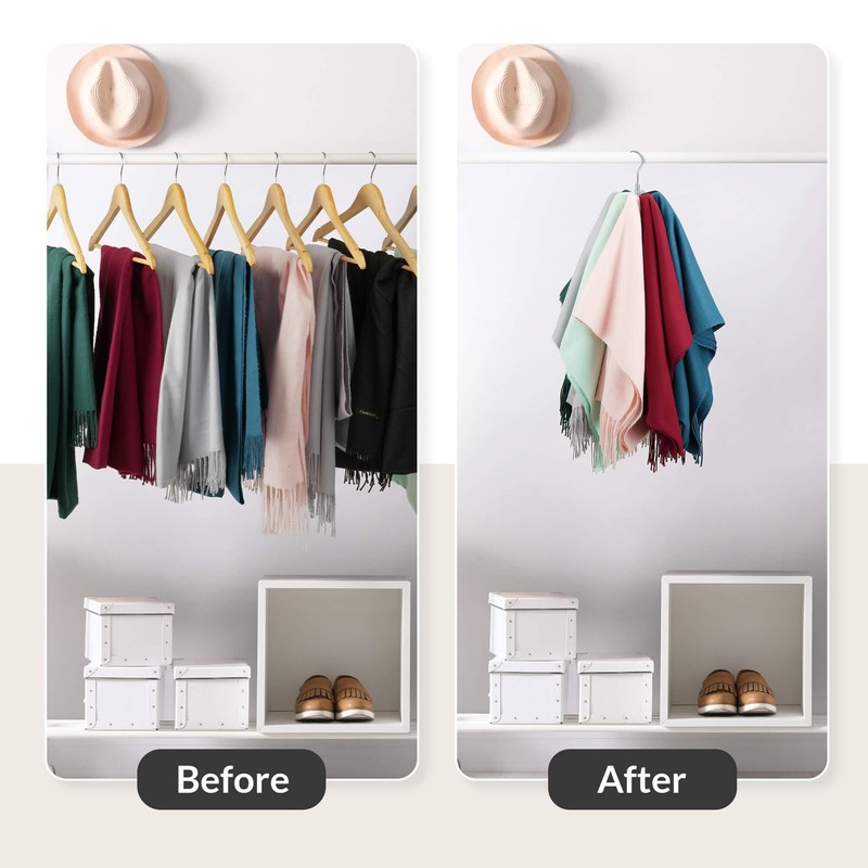 ZEDODIER Scarf Organizer Scarf Hanger for Closet, Rotatable Sturdy Hijab