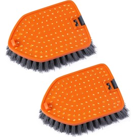 CLEANHOME Shower Scrubber with Handle 4-in-1, Cleaning Brush Bath, Includes Scrubber Brush 2 Pieces Sponge Cloth and Microfibre Cloths, 142 cm Telescopic Tile Brush