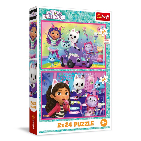 Trefl 2-in-1 Puzzle: Gabby's Dollhouse, Fun with Gabby - 2