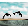 2-Pack Cute Dolphins Jumping Diving Vinyl Decal Sticker 3x3 Inches