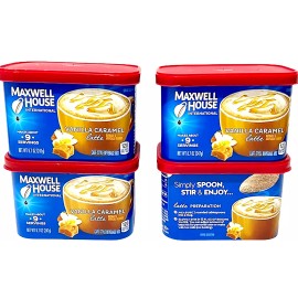 Maxwell House International Vanilla Caramel Latte 8.7 oz ( Pack of 4 )~5/2025