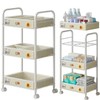 REKITA Baby Diaper Cart, 3-Tier Rolling Diaper Caddy for Newborn