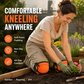 Garden Knee Pads for Kneeling Comfort – Foam Padded Non-Slip Work Pads for Gardening, Flooring & DIY Projects