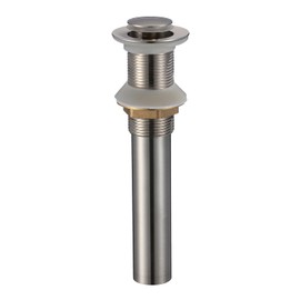 Cpbnorm Bathroom Sink Drain with Pop Up Drain Stopper Vanity Vessel Without Overflow,Brushed Nickel