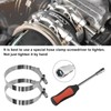 JUSTTOP 2PCS 4 Inch T-Bolt Hose Clamp, Adjustable 108-116mm Clamp
