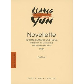 Novellette: Flöte (Altflöte) und Harfe, ad libitum mit Violine und Violoncello (Viola). Partitur und Stimme.