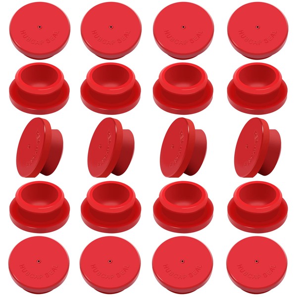 CheeMuii 20 PCS Hubcap Rubber Plugs 1-1/8" Wheel Fit for