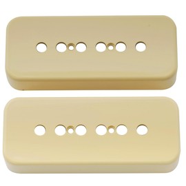 Musiclily Pro Plastic P90 Soapbar Pickup Cover Pickup Covers for USA Les Paul Electric Guitar, Cream (Set of 2)
