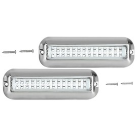Guangyu 2 Stk 42 LEDs Boots Unterwasser LED Leuchten, Marine LED Leuchten Bootsnavigationslicht, wasserdichte IP68 Edelstahl Boot-Deckleuchten,boot Hecklicht, Heck Fischlichter Blau