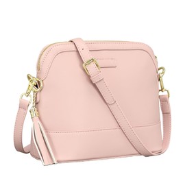 Arkefi Zip Crossbody Bag for Women, Vegan Leather Phone Purse Shoulder Handbag with Adjustable Strap for Travel/Daily Use