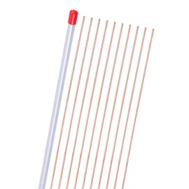 16" Copper Solder, 10 Sticks Phosphor Copper Brazing Rods,Low Temperature Self Fluxing Welding Rods for Hvac Refrigerator，Oven，Copper Pipes