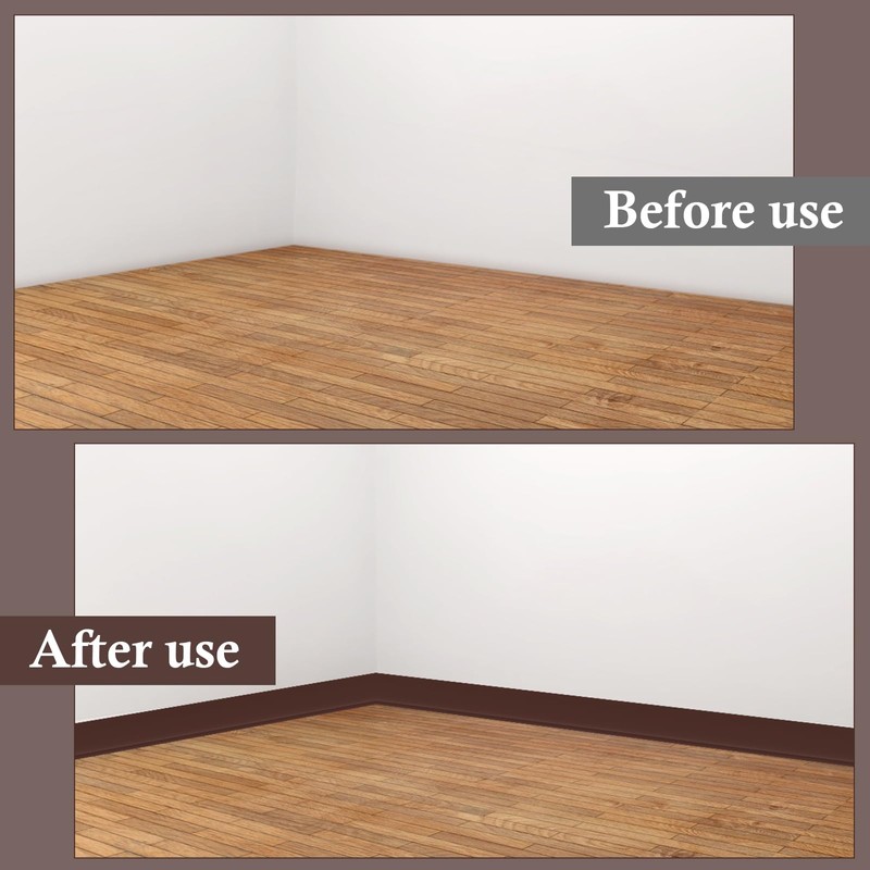 POPAKAN Flexible Baseboard Molding Trim 4" x 20 ft, Self-Adhesive
