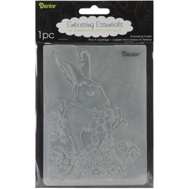 Darice Prägeschablone, Osterhase, Plastik, transparent, 10,8 x 14,6 x 0,4 cm