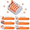 Delgada 100PCS Compact Wire Connector Nuts Kit -Reusable Push-in Terminals