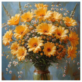 Wooden Puzzles for Adults, 500 Pieces Chrysanthemum Wooden Jigsaw Puzzles, 16.7 in Wooden Puzzle Adult Creative Christmas Thanksgiving Toy Gifts for Friends Family Puzzle Lovers