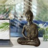 Zen Light Thai Buddha Figurine, Resin, Bronze, 10 x 23