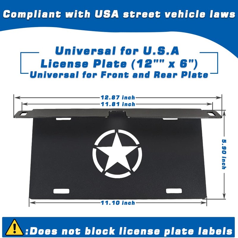 Front License Plate Frame for Ford Bronco 2021-2024 Aluminum Alloy