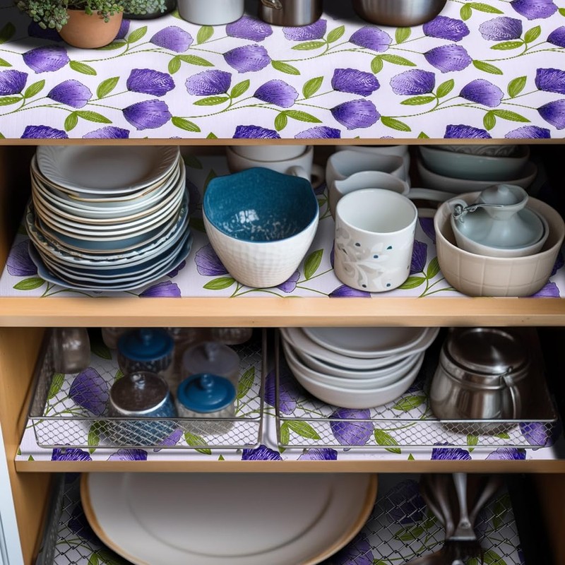 2 Rolls 18" W x 96" L Floral Drawer and