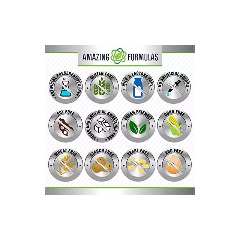 Amazing Formulas L-ornithine 1500 Mg 120 Cápsulas Sabor Sin Sabor