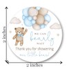 2" Round Boho Bear Balloons Baby Shower Thank You Favor