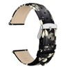 WOCCI 18mm Flower Watch Band for Women, Genuine Leather, Quick