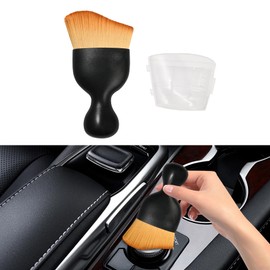 Lyxheth Car Interior Detailing Brush, Car Interior Cleaning Brushes, Soft Bristle Cleaning Brush, Auto Dust Brushes Car Accessories for Automotive Dashboard, Air Conditioner Vents (Brown)
