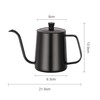 Gooseneck Pour Over Coffee Kettle 600 ML/ 20 OZ Stainless