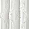 Lush Decor Single Window Curtain Panel White 95 by 54-inch