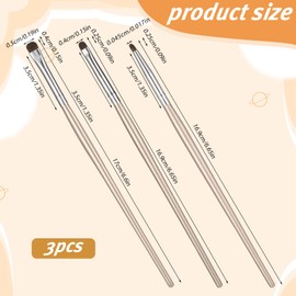 3 PCS Mini Smudge Brush for Eyeliner, Eye Makeup Brush Sets Eyeshadow and Eyeliner Flat Blending Precision Crease Brushes for Powder Gel Cream Liquid Concealer Corner Highlighter