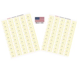 Made in USA! 100 Rhode Island 1.5" x 1" Self Adhesive State Flag Stickers, Two Sheets of 50, 100 Rhode Island Sticker Flags Total