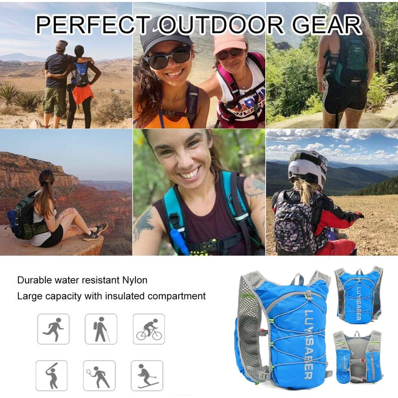 Running Backpacks, Lightweight Running Hydration Vest Backpack with Reflective Design,