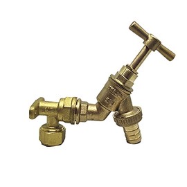 SEIWEI Outdoor Tap 1/2" Standard Garden Hose Connector with Wall Plate Fixing for Car Wash and Irrigation