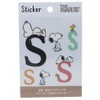 Snoopy [Heat Resistant Water Resistant Initial Sticker] Decoration Sticker/Alpha Belt