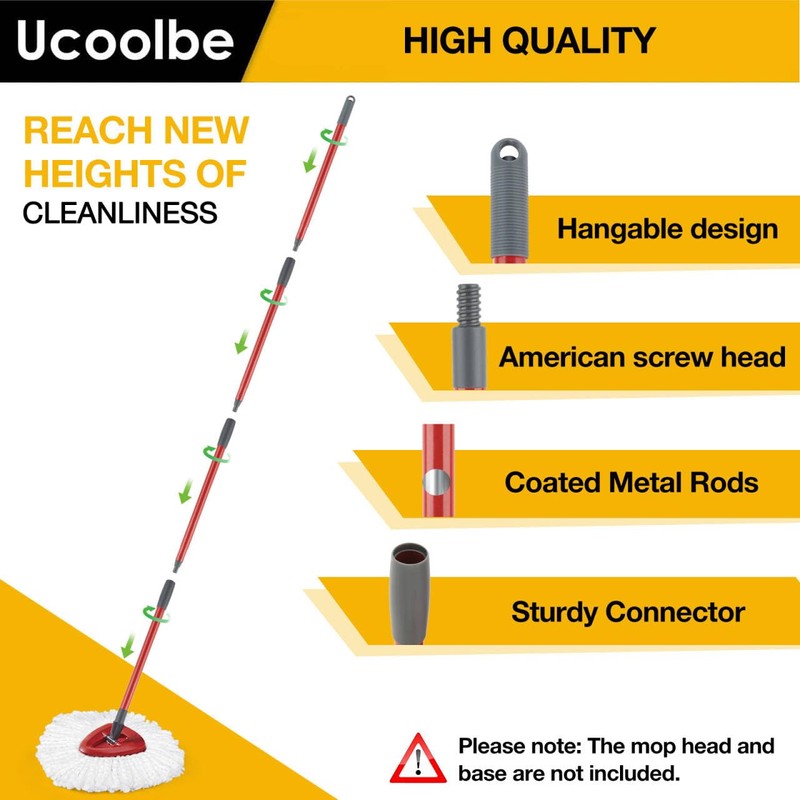 Ucoolbe Spin Mop Replacement Handle Compatible with O-Cedar Spin Mop