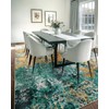 Washable Area Rug for Living Room: 6x9 Modern Abstract Neutral
