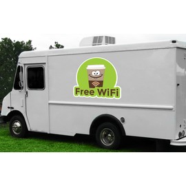 Free WiFi 12" Concession Decal Sign cart Trailer Stand Sticker Equipment