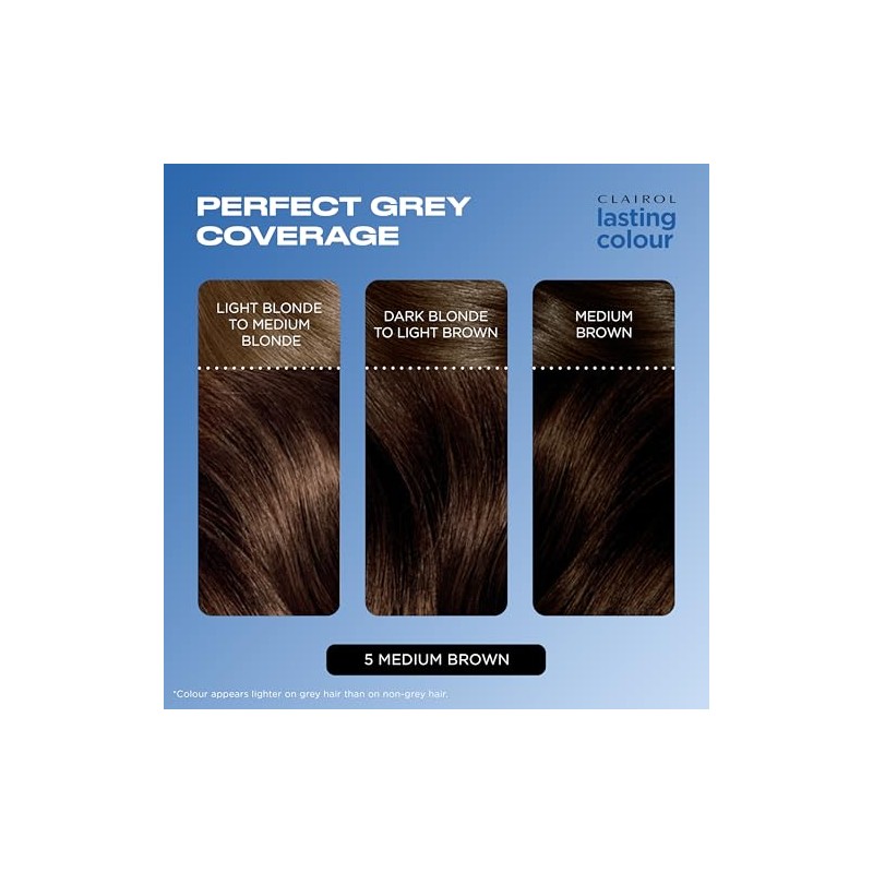 Clairol Lasting Colour Permanent Hair Dye | Ideal Grey Coverage