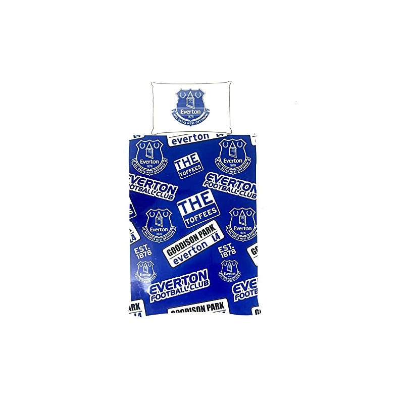 Premier Life EVERTON SINGLE DUVET COVER SET - PATCH,Blue,135cm x