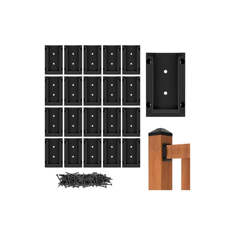Eapele 20pcs Deck Railing Brackets Connectors for 2x4 Railing Wood