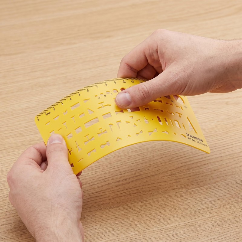 Water Supply & Drainage Template Piping Durable Plastic Drafting Tool