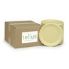 Tellus Products, Eco-Friendly (125-Count) 9-Inch Disposable Plates - Compostable, Durable